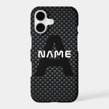 Personalized Monogram Name Black and White Texture