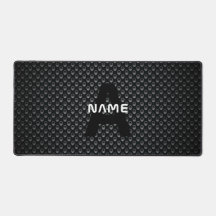 Personalized Monogram Name Black and White Texture