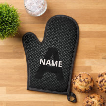 Personalized Monogram Name Black and White Texture
