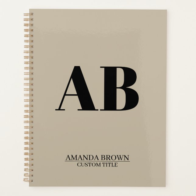 Personalized Monogram Name Custom Planner 2027 (Front)