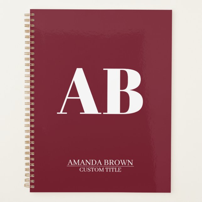 Personalized Monogram Name Custom Planner 2027 (Front)