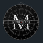 Personalized Monogram Name Dartboard<br><div class="desc">This personalized bar mat is a great gift for anyone in your life! Wow your friends and family with this classic and stylish design that can be personalized to your liking.</div>