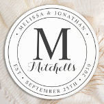 Personalized Monogram Name Date Wedding Coaster<br><div class="desc">Add the finishing touch to your wedding with these fun custom monogram coasters. Perfect as wedding favours to all your guests . Customize these wedding favours with your monogram initial, names and date. See our wedding collection for matching dog wedding announcements and dog save the date cards. COPYRIGHT © 2020...</div>