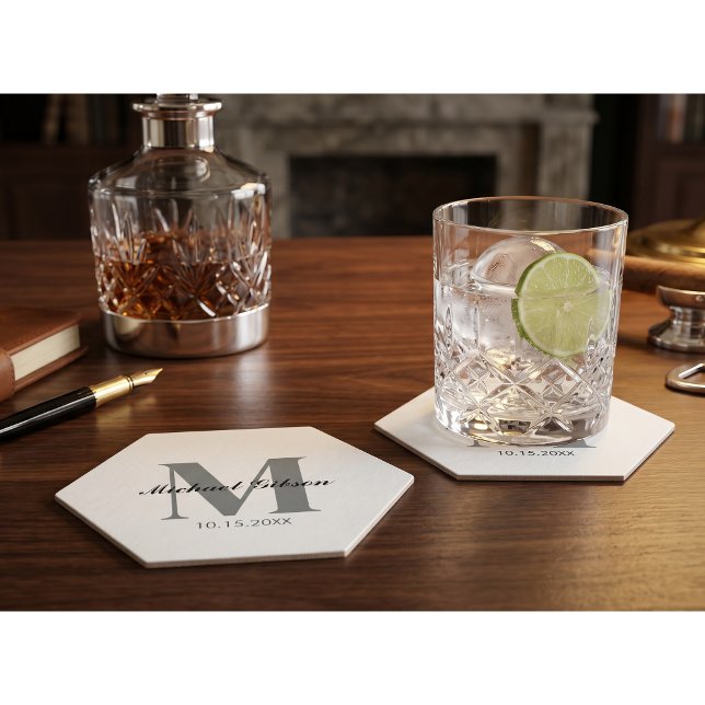 Personalized Monogram & Name for Groomsmen Paper Coaster (Personalized Monogram & Name for Groomsmen Paper Coaster)