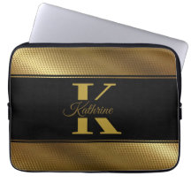 personalized monogram name golden black