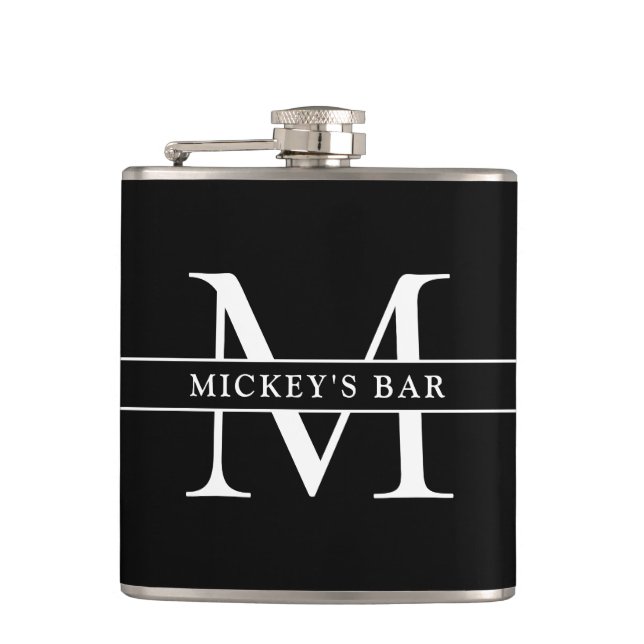 Personalized Monogram Name Hip Flask (Front)