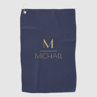 Personalized Monogram | Name Navy & Gold Golf Gol