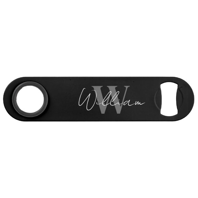 Personalized monogram name Pro Speed bottle opener (Front (Horizontal))