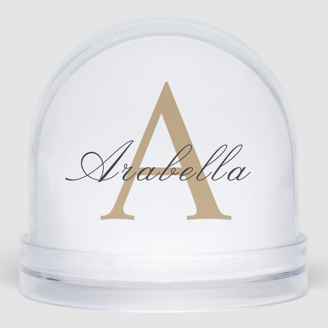   Personalized Monogram  Name  Snowglobe (Front)