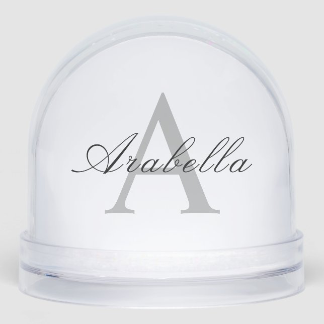 Personalized Monogram  Name  Snowglobe (Front)