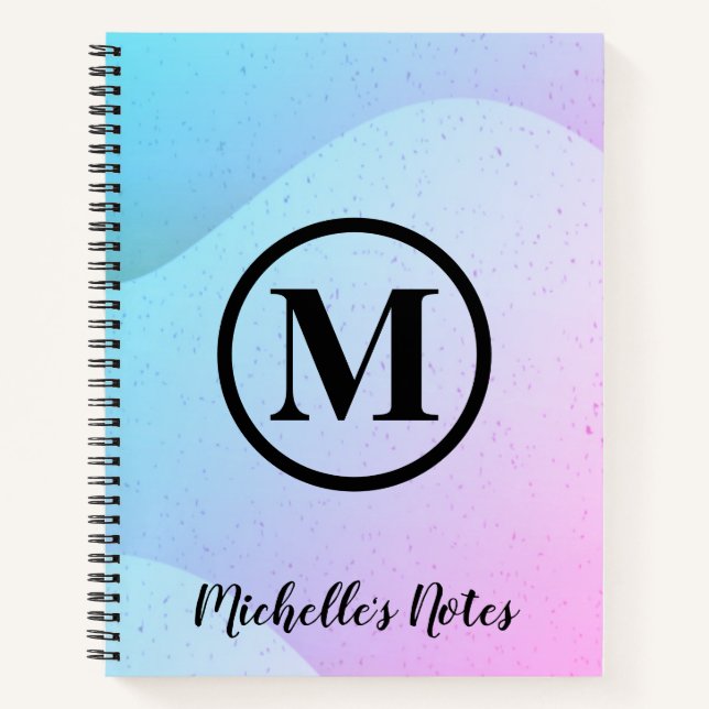 Personalized Monogram Name Spiral Notebook (Front)