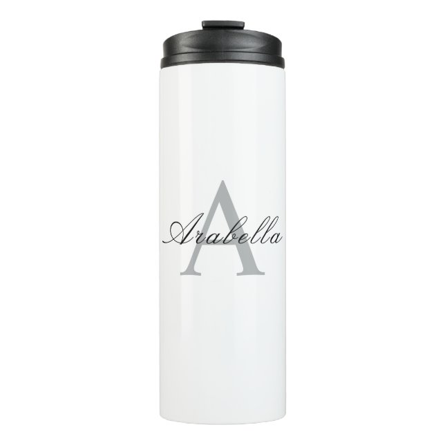 Personalized Monogram  Name  Thermal Tumbler (Front)