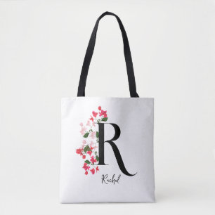 Personalized Monogram Name Tote Bag - Letter R