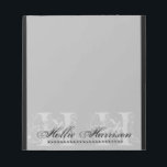 Personalized Monogram : Notepad<br><div class="desc">Customize with your own background colour,  change initials and name to personalize. Design by LuckyGirl Graphics.</div>