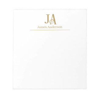 Personalized Monogram Notepad – Office Stationery