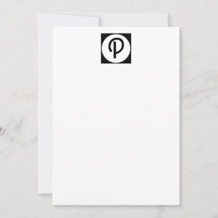 Personalized Monogram Notepad Thank You Card