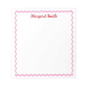 Personalized Monogram Notepads with Scallop Border