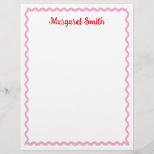 Personalized Monogram Notepads with Scallop Border Letterhead