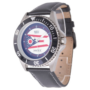 Personalized Monogram Ohio State Flag Watch Design