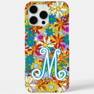 Personalized Monogram or Name Floral Pattern iPhone 16 Pro Max Case