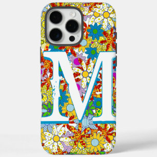 Personalized Monogram or Name Floral Pattern iPhone 16 Pro Max Case