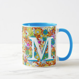 Personalized Monogram or Name Floral Pattern Mug