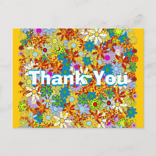 Personalized Monogram or Name Floral Pattern Postcard (Front)