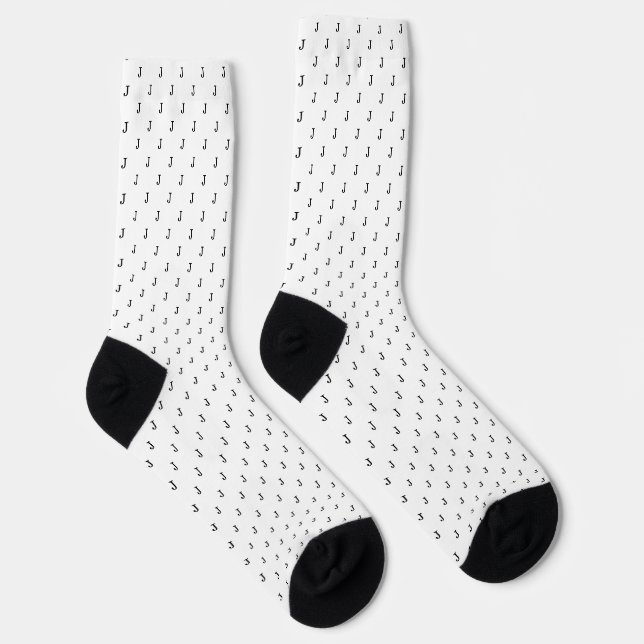 Personalized Monogram Pattern Socks (Right)