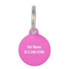 Personalized monogram pet tag with hearts for dogs