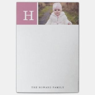 Personalized Monogram & Photo Post-it Notes