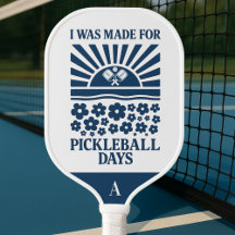 Personalized Monogram Pickleball Days Retro Floral