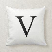 Personalized Monogram Pillow | Initial V