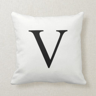 Personalized Monogram Pillow Initial V