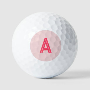 Personalized Monogram Pink Golf Balls