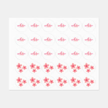 Personalized monogram Pink Sakura blue tartan