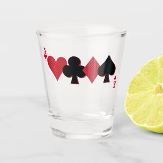 Personalized Monogram Playing Card Bridge & Poker Shot Glass