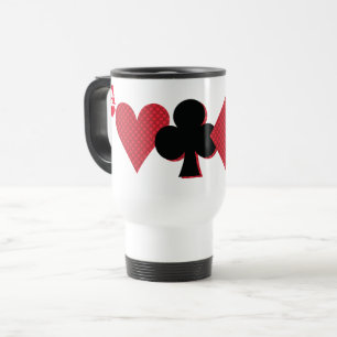 Personalized Monogram Playing Card Bridge & Poker Travel Mug
