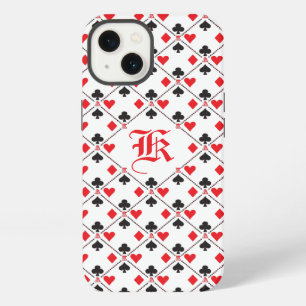 Personalized Monogram Poker Playing Card Suit iPhone 13 Case
