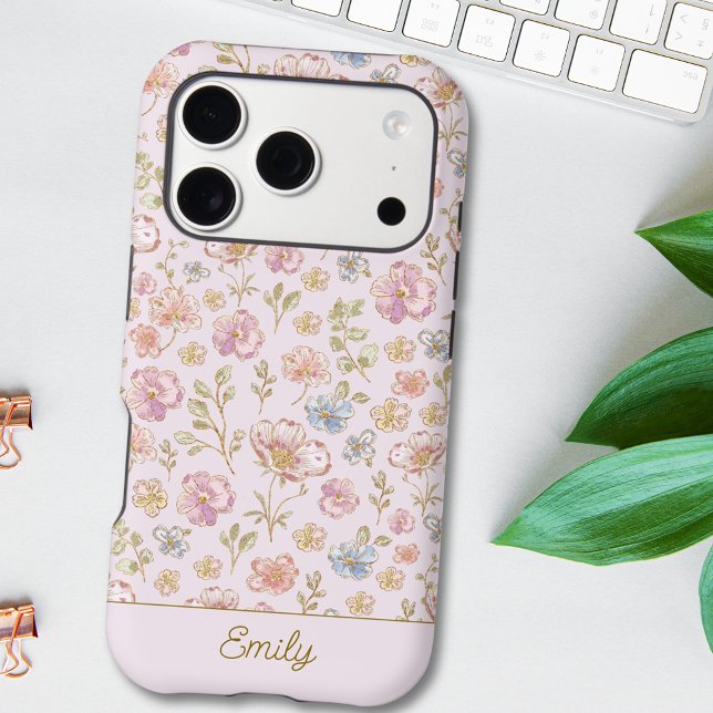 Personalized Monogram Pretty Vintage Floral (In situ)