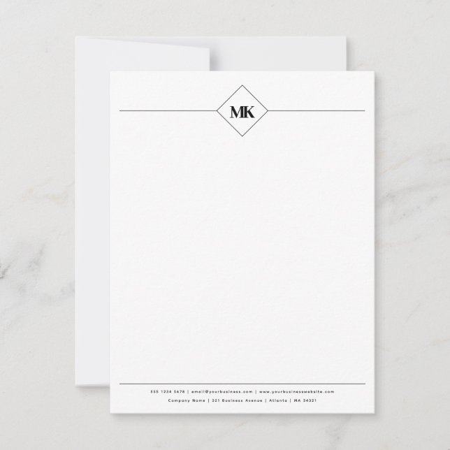 Personalized Monogram Professional  Card (Front)