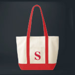 Personalized Monogram RED   NATURAL TOTE Bag<br><div class="desc">Personalized Monogram RED   NATURAL TOTE.  Custom create your own bag!</div>