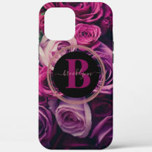 Personalized Monogram Romantic Floral Phone Case