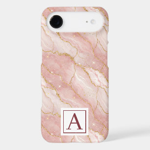 Personalized Monogram Rose Quartz Gold