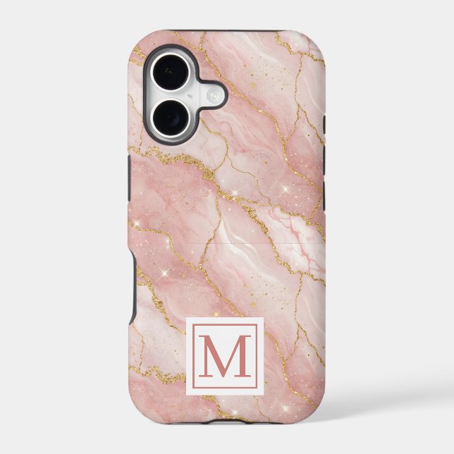 Personalized Monogram Rose Quartz Gold (Verso)