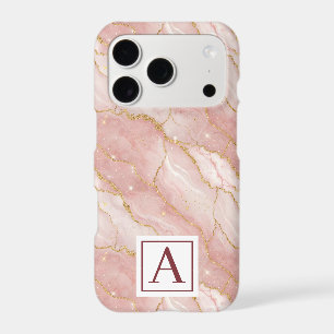 Personalized Monogram Rose Quartz Gold