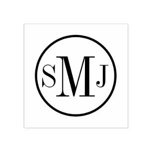 Personalized Monogram Rubber Stamp