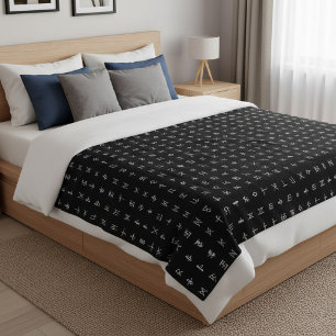 Personalized Monogram & Runic Symbol Blanket