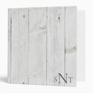 Personalized Monogram Rustic Binder