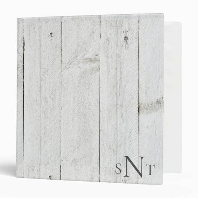 Personalized Monogram Rustic  Binder (Front/Inside)