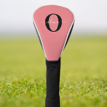 Personalized Monogram Script Name Black White Pink Golf Head Cover<br><div class="desc">This elegant monogram and stylish script name design can be given as a gift for a birthday, Mother's Day or any occasion. It can be personalized with the person's initial and name. You can change the font, font colour, font size and background colour using the Design Tool. The font size...</div>